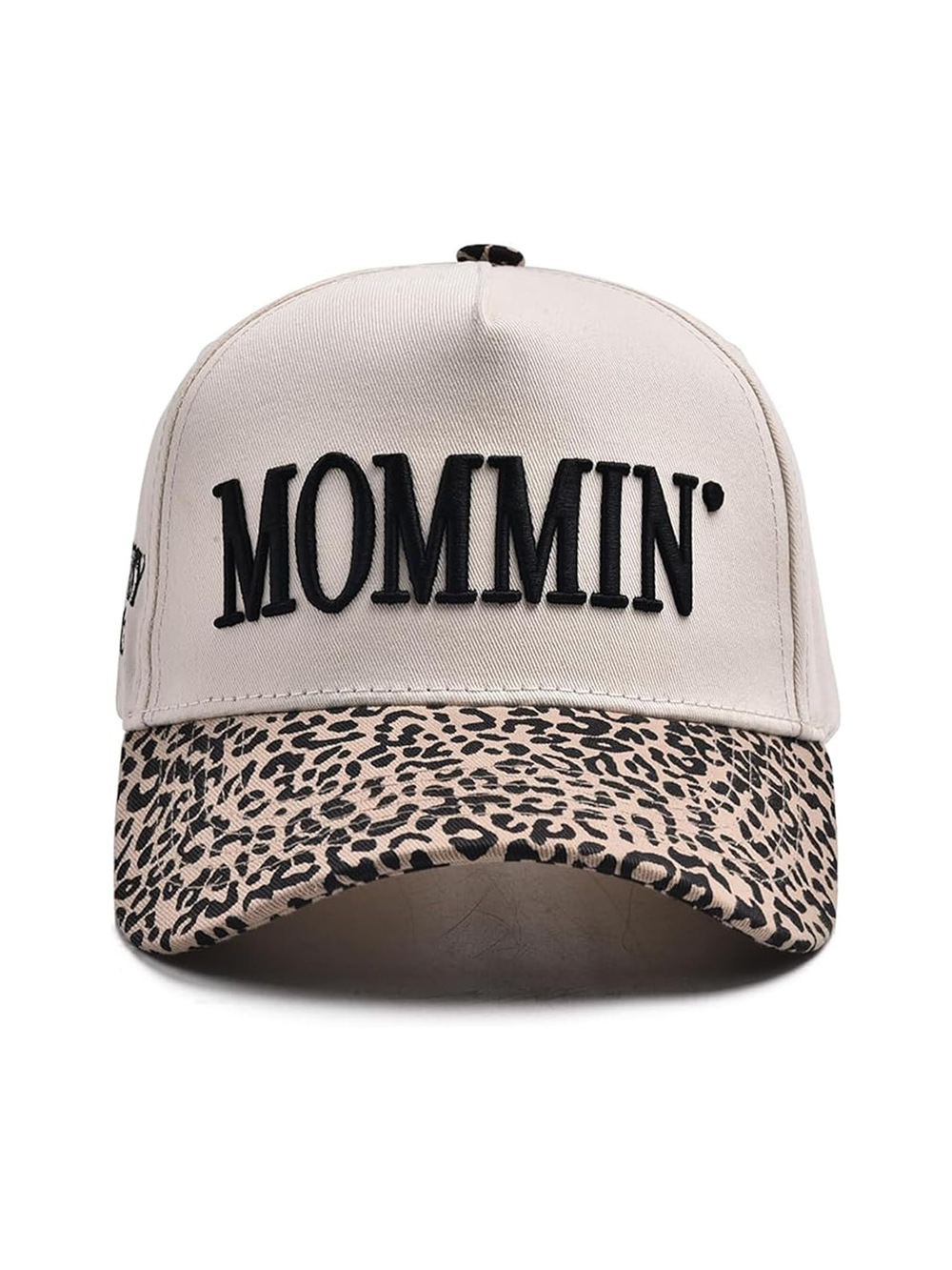 Mommin Trucker Hat,Vintage Two-Tone Women's Baseball | Leopard Print | Size OS